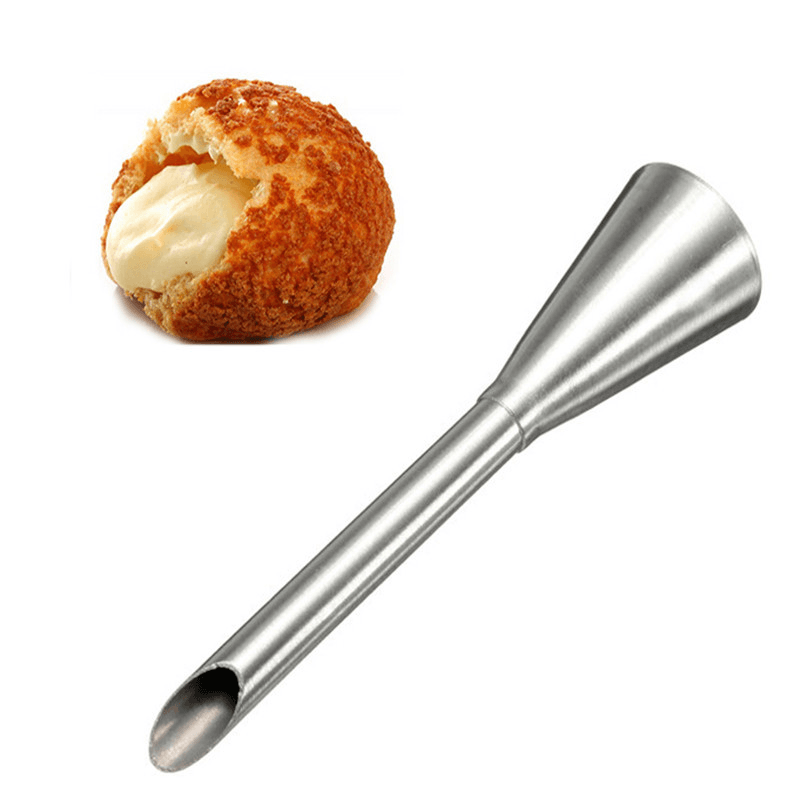 1Pcs High Quality Puffs Cream Icing Piping Nozzle Tip Stainless Steel Long Puff Nozzle Tip Decorating Tool Pastry Decoration Tools - MRSLM