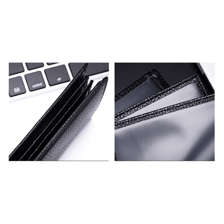 Men Faux Leather Card Holder Thin Wallet - MRSLM