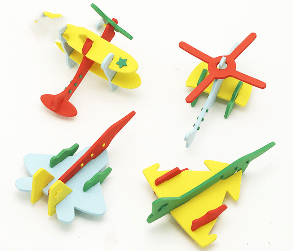 Children'S Handmade DIY Assembling Car and Airplane Model Material Package Educational Toys - MRSLM