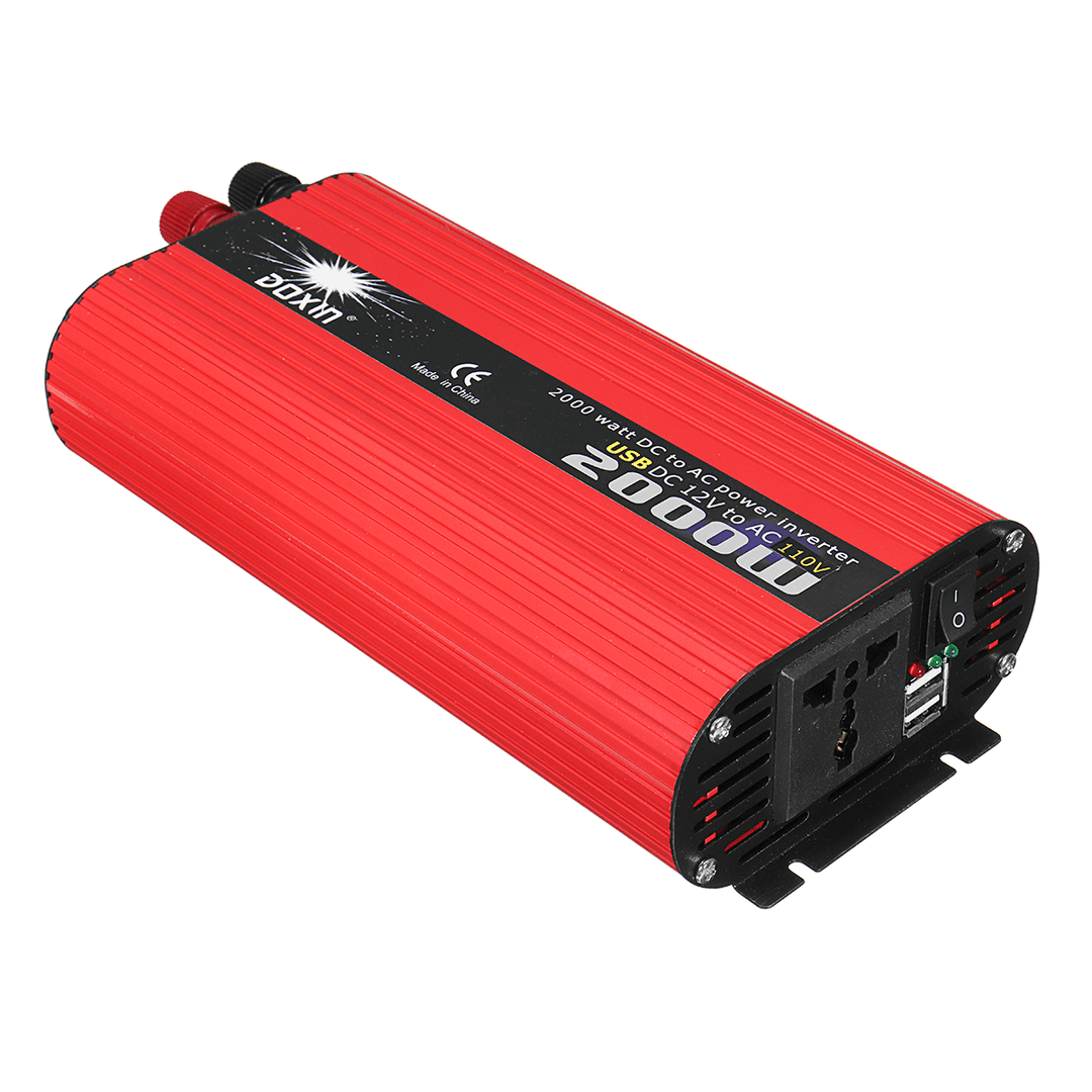 DOXIN® 2000W Solar Power Inverter DC 12V/24V to AC 220V/110V Modified Sine Wave Converter - MRSLM