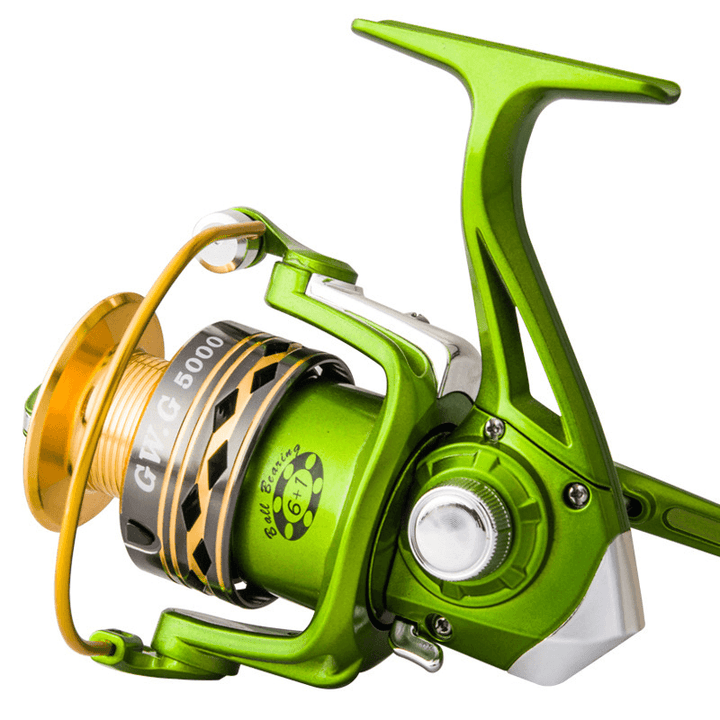 GMG 2000-5000 Metal Spinning Fishing Reel 5.2:1Bearings Right Left Hand Saltwater Freshwater Reel Fishing Tackle - MRSLM