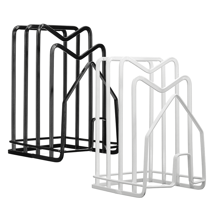 Black/White LP Vinyl Iron Storage File Rack Stand Holder Kitchen Storage Rack for 7"/12" LP - MRSLM