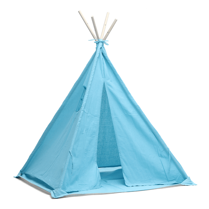 1.6/1.8M Kids Play Tents Cotton Canva Folding Indoor Outdoor Playhouse Triangle Indian Children Baby Game Funny House Wigwam Camping Tent - MRSLM