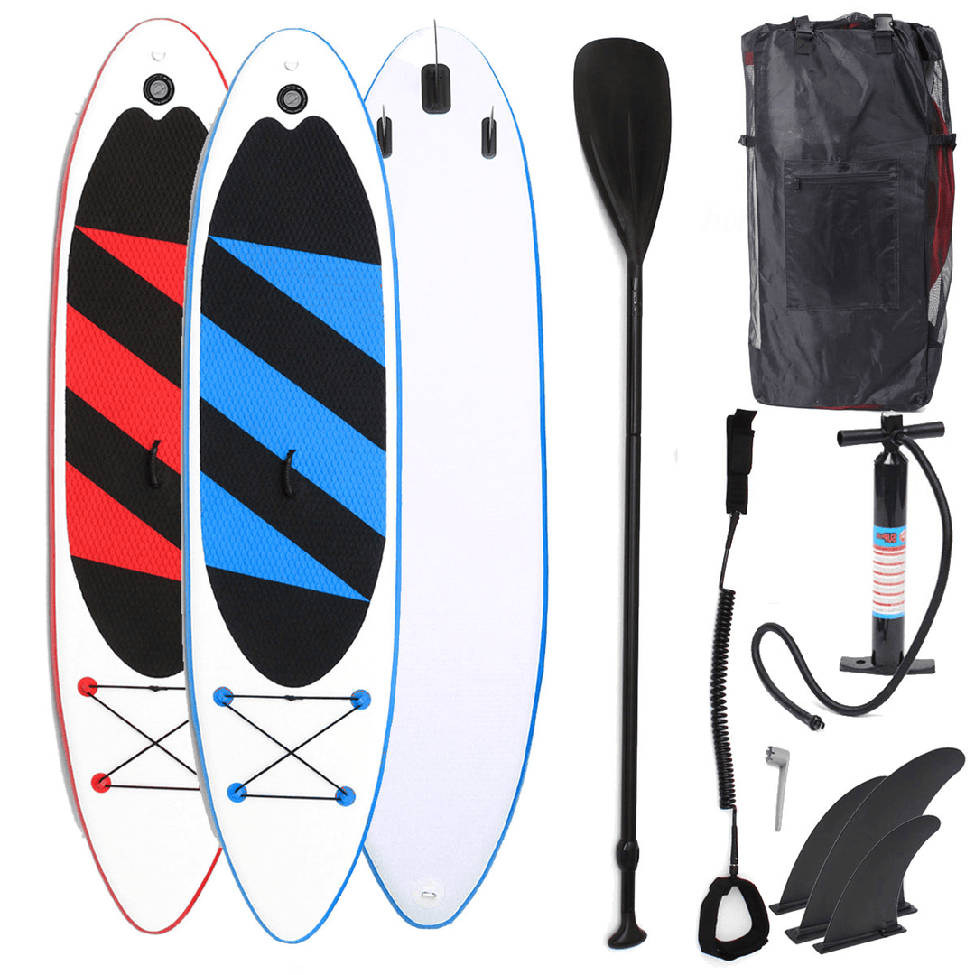 Outdoor 10.5Ft Inflatable Surfboard Set Stand up Adjustable Saddle Surf Boat Wave Ride Water Sports SUP Board - MRSLM