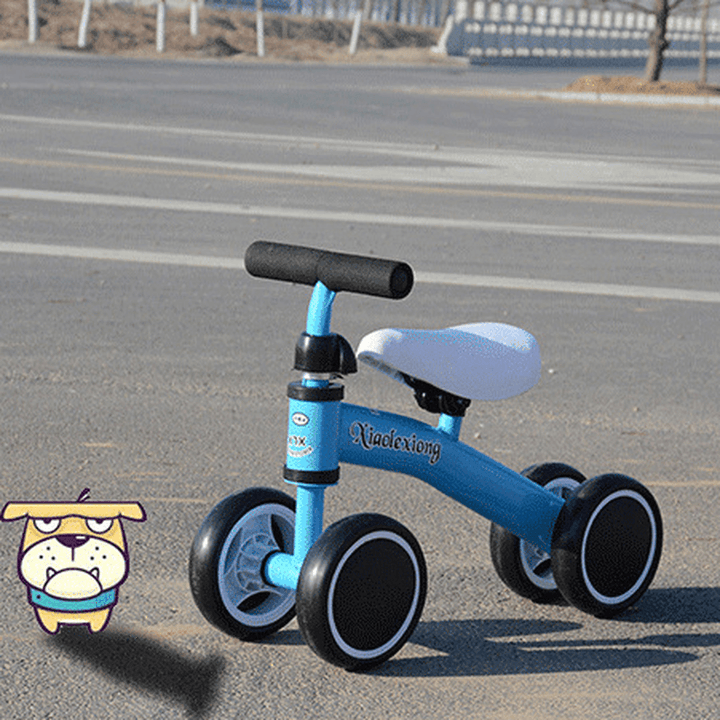 4 Wheel Kids Adjustable Tricycle Baby Toddler Balance Bike Push Scooter Walker Bicycle for Balance Training for 18 Mouths to 2/3/4/5 Year Old Boys&Girls Gifts - MRSLM