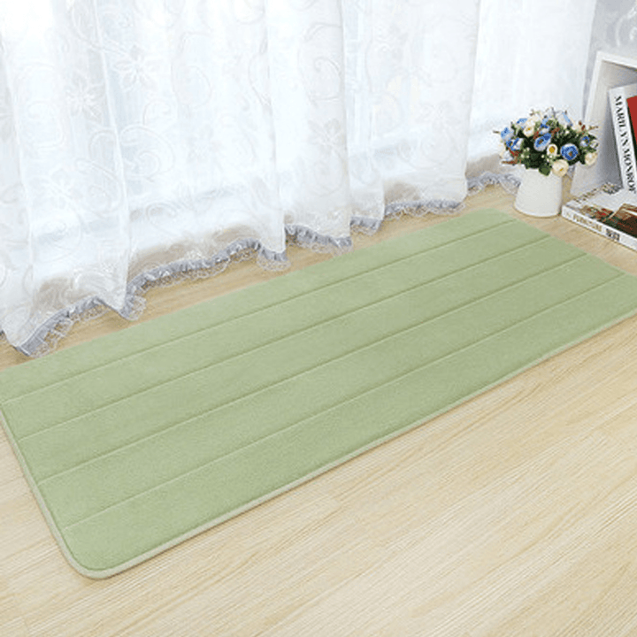 120X40Cm Absorbent Long Memory Foam Carpet Door Floor Mat Bedroom Bathroom Kitchen Bath Non Slip Rug - MRSLM