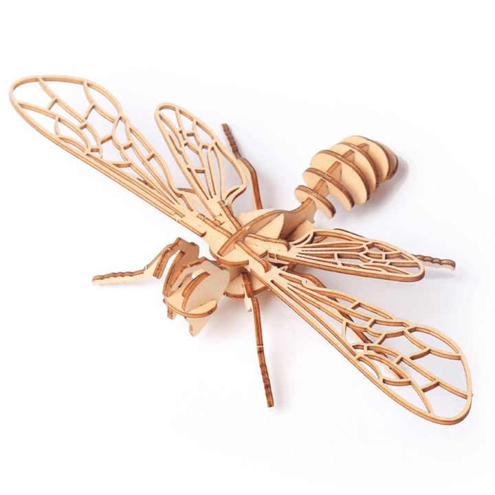 Children'S DIY Wooden Toys, Wooden Toy Models, Three-Dimensional Puzzles, Assembling Insect Models - MRSLM