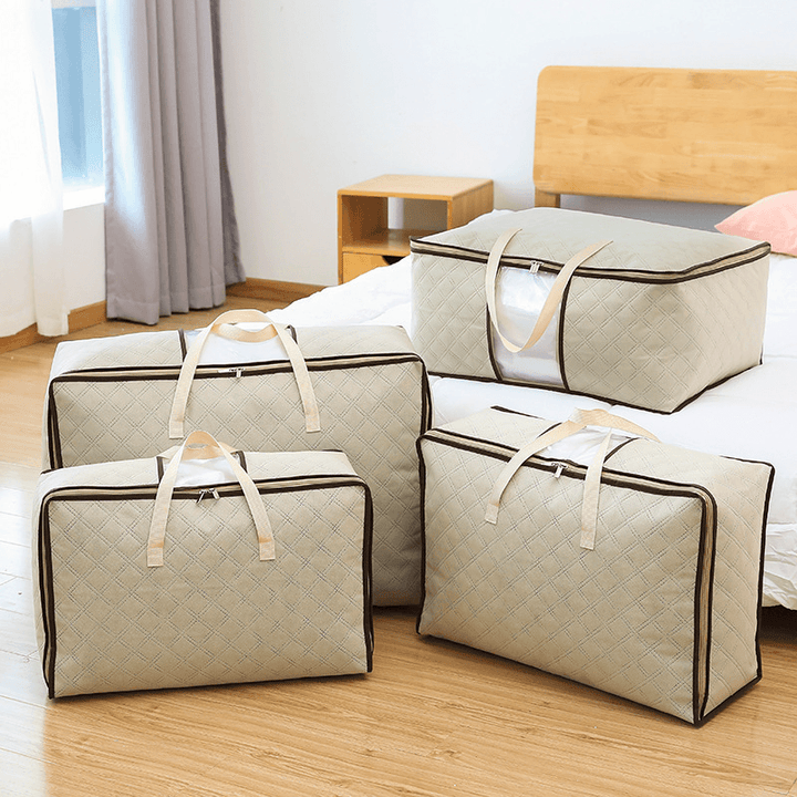 Non-Woven Quilts Storage Bag Moving Package Duffel Bag Moisture-Proof Clothing Bag - MRSLM