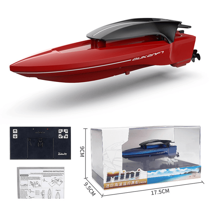 Remote Control Boat with Light Sailing Model Water Toys for Children - MRSLM