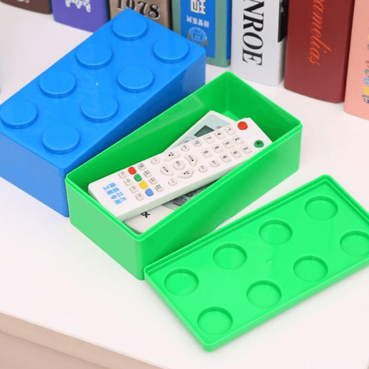 Mini Handy Plastic Jigsaw DIY Superposition Overlay TV Remote Control Cosmetic Bottles Storage Box - MRSLM