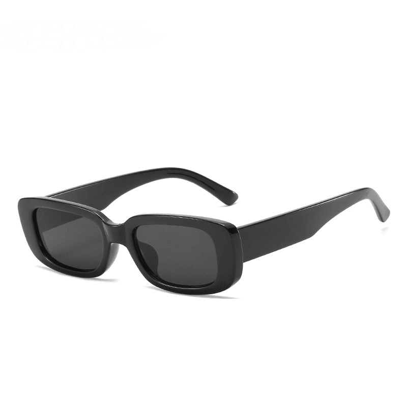 Translucent Thick Frame Sunglasses with Colorful Lenses - MRSLM