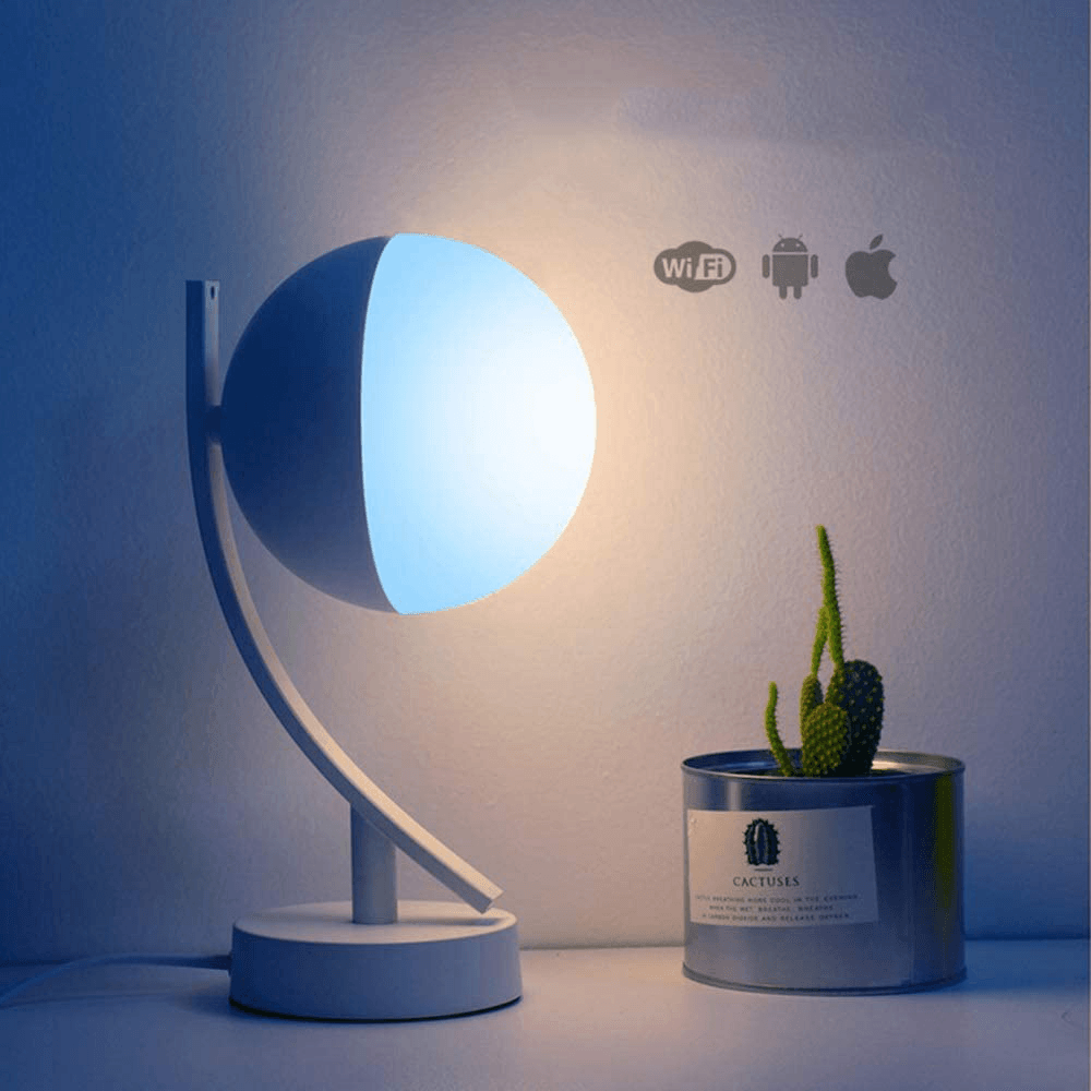 Wifi Smart Desk Lamp RGB Dimmable Night Light APP Remote Control 16 Million Color Stepless Adjustment Timing Switch Smart Color Picking Support Amazon Alexa Google Home Work with Tuya APP - MRSLM