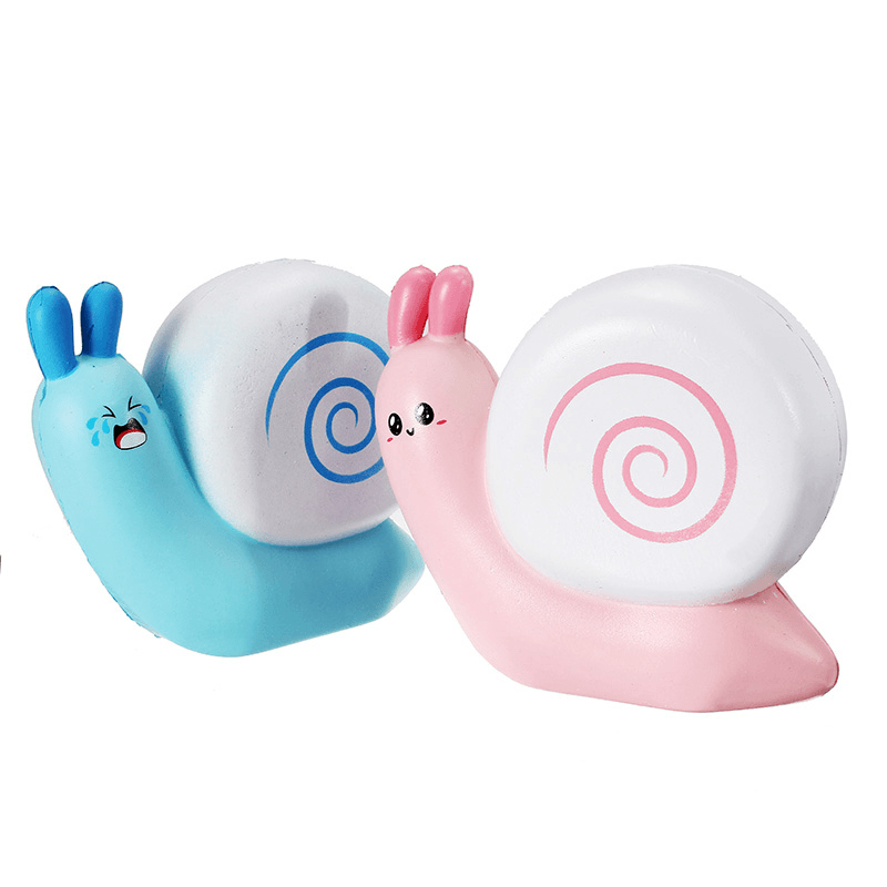 Squishy Snail Pink Blue Jumo 12Cm Slow Rising with Packaging Collection Gift Decor Toy - MRSLM