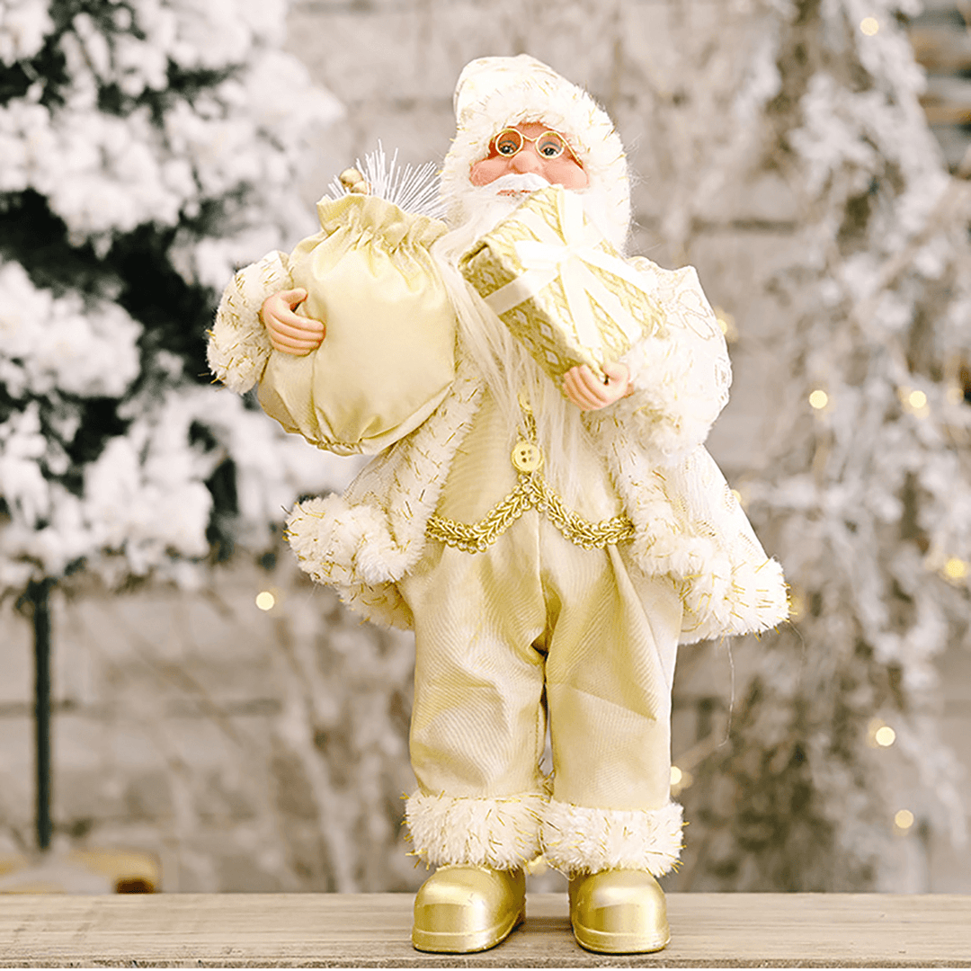 Santa Claus Doll Merry Christmas Tree Figurine Ornament Kid Toy Gift Desktop Decoration - MRSLM