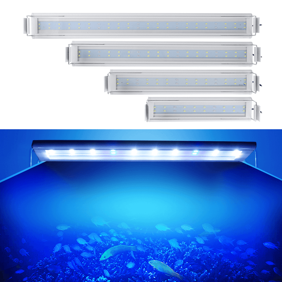 3/5/7/9W 220V US Plug Fish Tank Lamp LED Energy-Saving Blue+White Light Line Switch - MRSLM