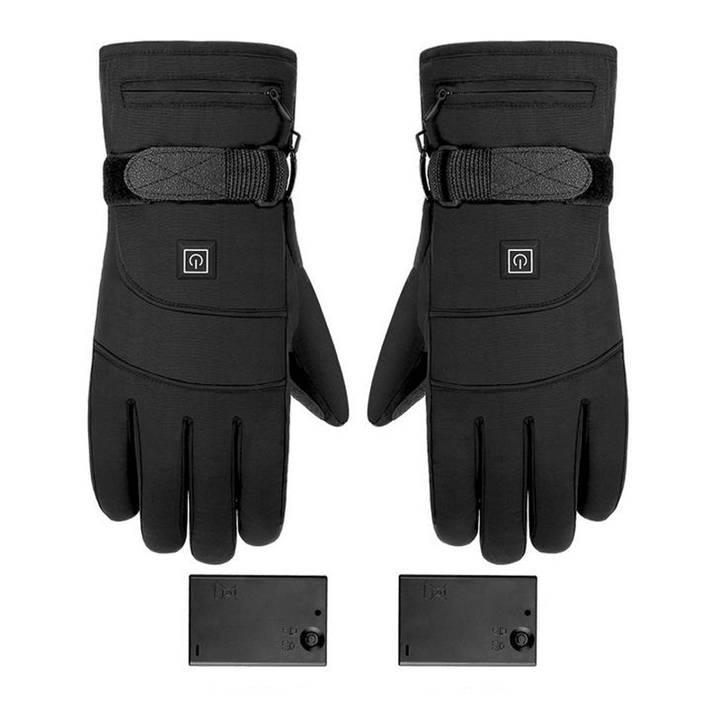 Electric Heated Gloves Waterproof Heating Hand Warmer Touch Screen Battery Powered Motorbike Racing Riding Gloves - MRSLM