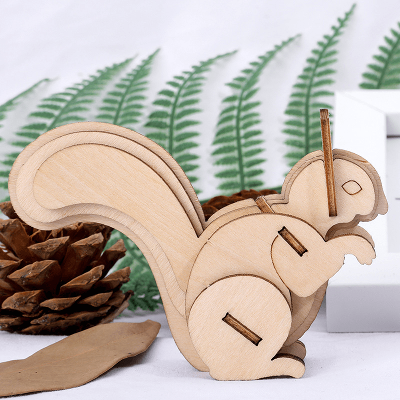 Children'S DIY Wooden Toys, Wooden Toy Models, Three-Dimensional Puzzles, Assembling Insect Models - MRSLM