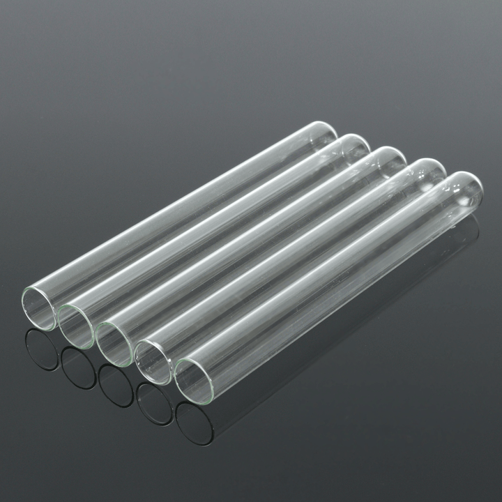 5Pcs Transparent Lab Borosilicate Glass Test Tube in Diffrent Size for Laboratory - MRSLM