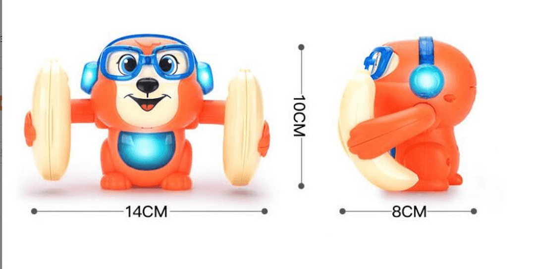 Sounding, Rolling and Somersault Monkey Electric Toy - MRSLM