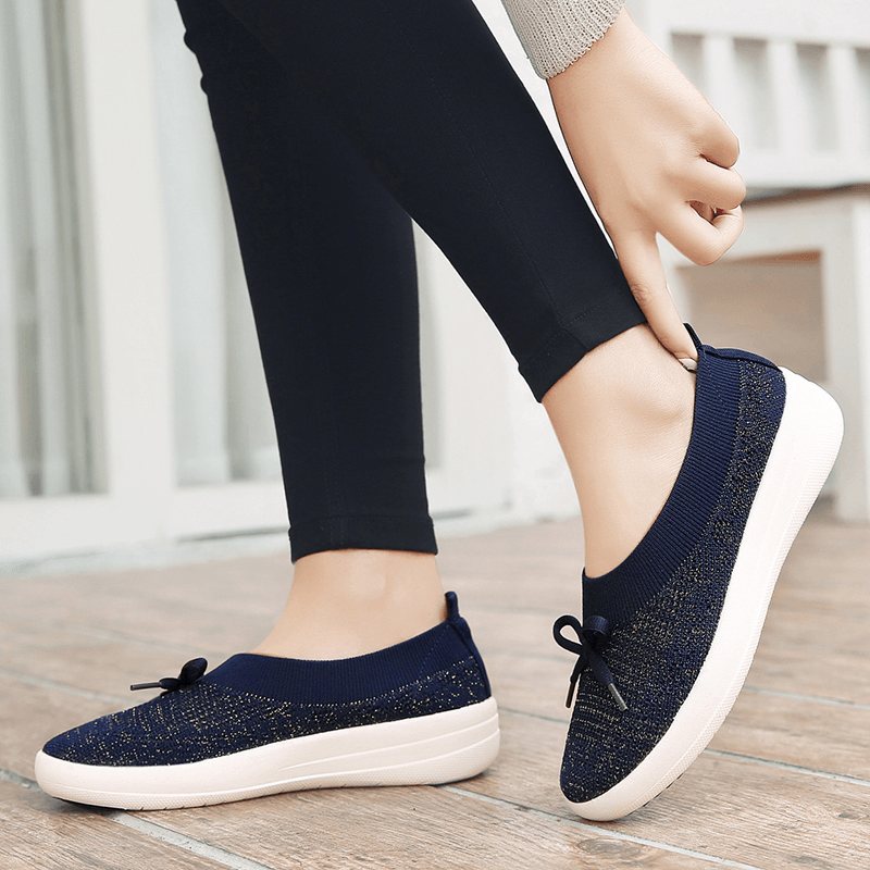 Women Breathable Knitting Outdoor Flats - MRSLM