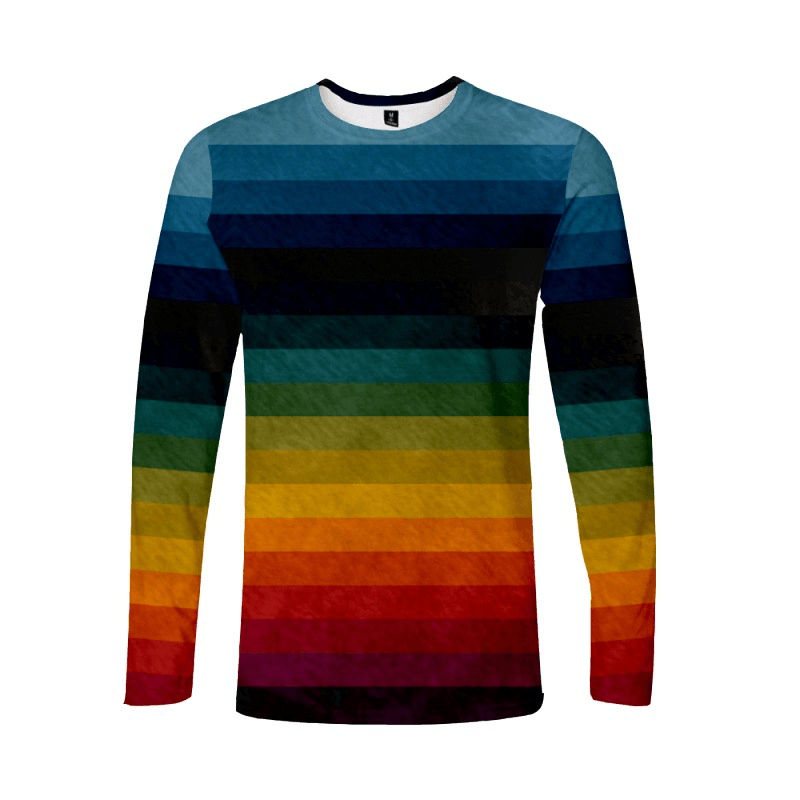 3D Digital Printing Casual Trend Men'S Long-Sleeved T-Shirt - MRSLM