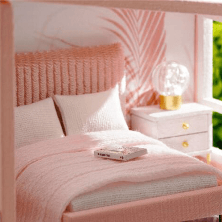 CUTE ROOM Warming Life Theme of DIY Assembled Doll House with Cover for Children Toys - MRSLM