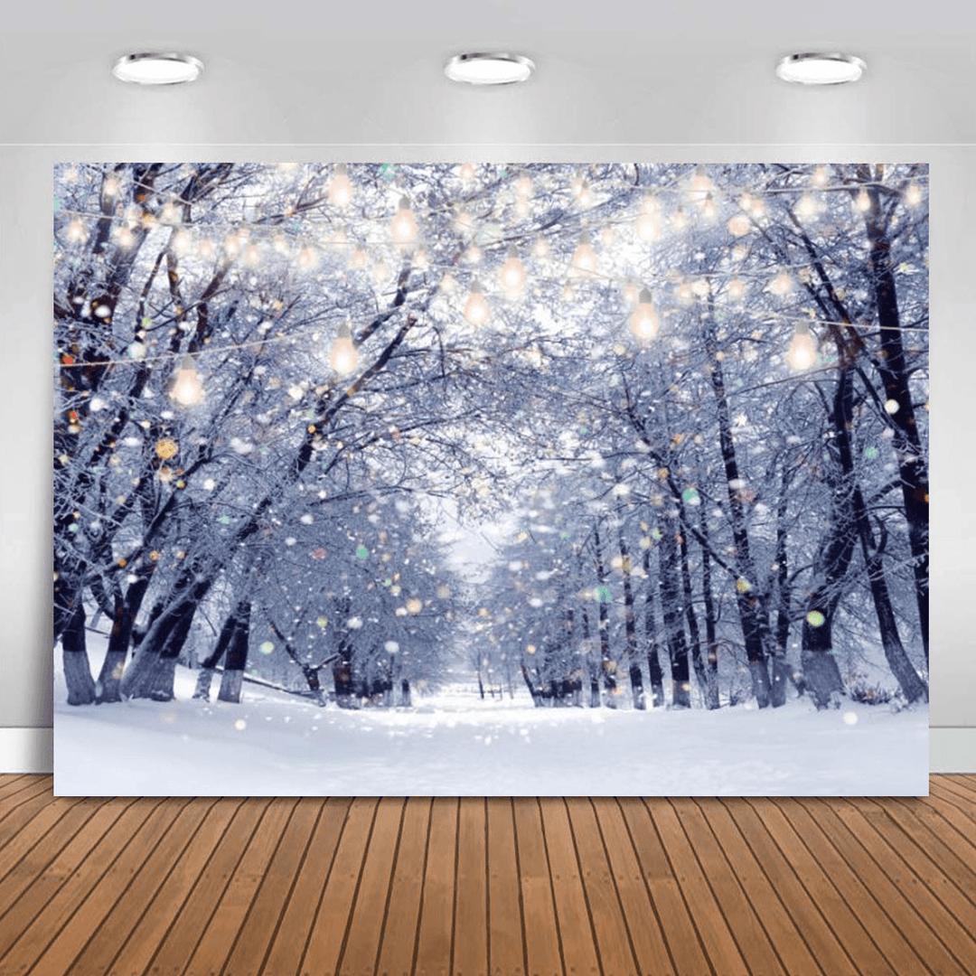 Christmas Snowflake Fantasy Forest Decor Photography Background Cloth Prop - MRSLM