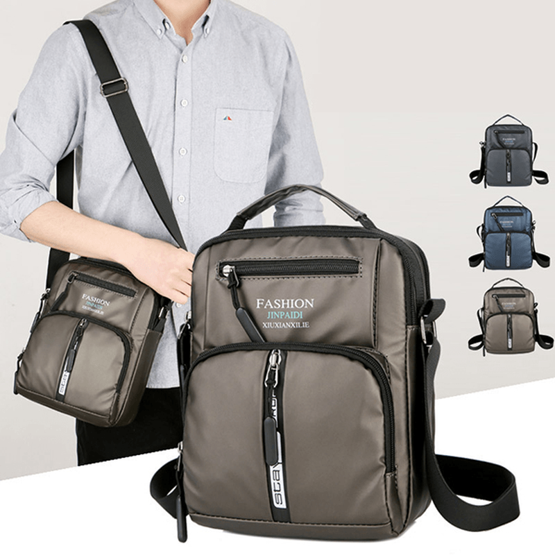 Men Oxford Business Shoulder Bags Multi-Pocket Chest Bag - MRSLM