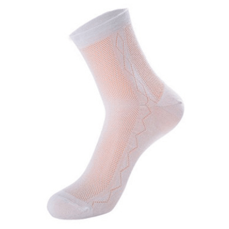 Men Summer Ultra Thin Breathable Socks Cotton Deodorant Sweat Middle Socks - MRSLM