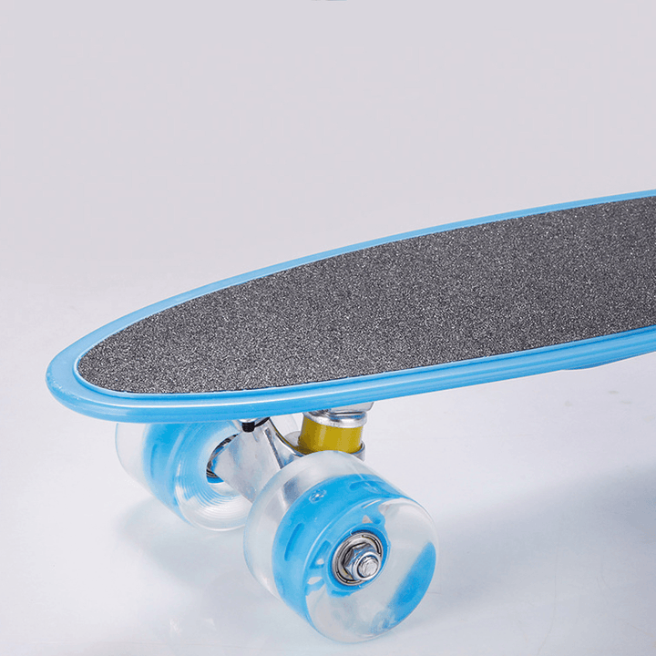 22 Inch Skateboard Mini Cruiser Board Fish Skate Board Adults Children Scooter Pastel Longboard Bearings Flash Wheel - MRSLM