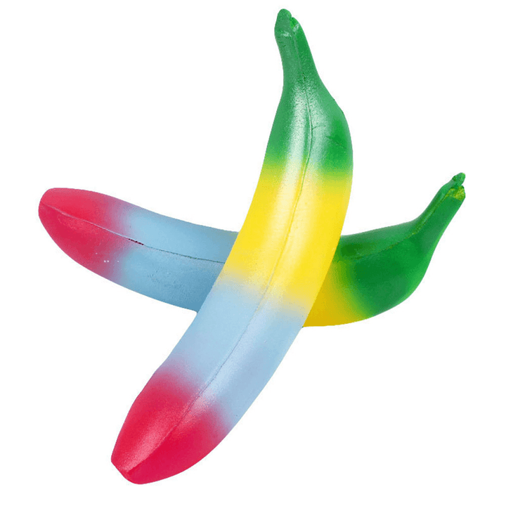 Sanqi Elan Rainbow Banana Squishy 18*4CM Soft Slow Rising with Packaging Collection Gift Toy - MRSLM