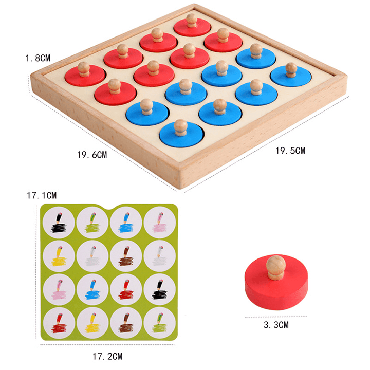 Children'S Teaching Aid Wooden Memory Chess to Improve Logical Thinking Ability Training - MRSLM