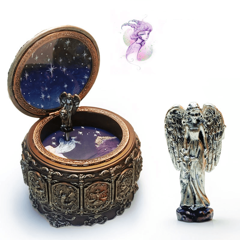 Twelve Constellation Resin Music Box Music Box Crafts Creative Birthday Gift - MRSLM