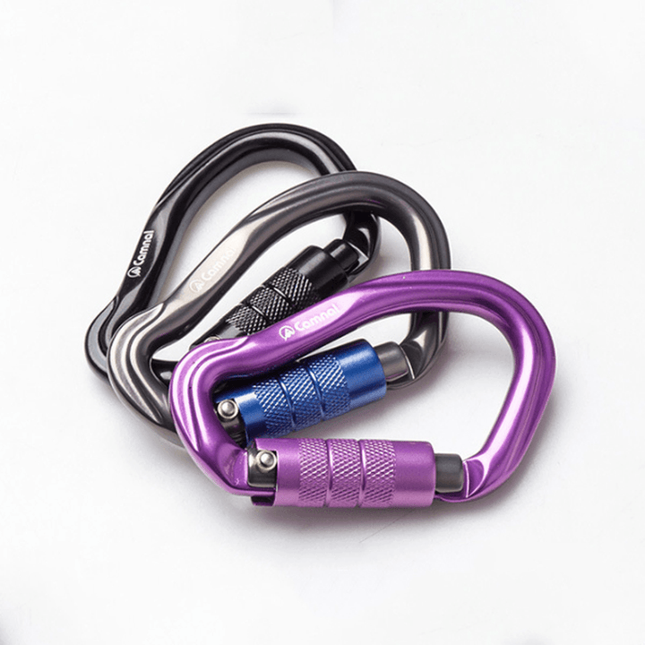 CAMNAL Mini Carabiner D Buckle Climbing Hunting Portable Aluminum Alloy Hanging Buckle - MRSLM