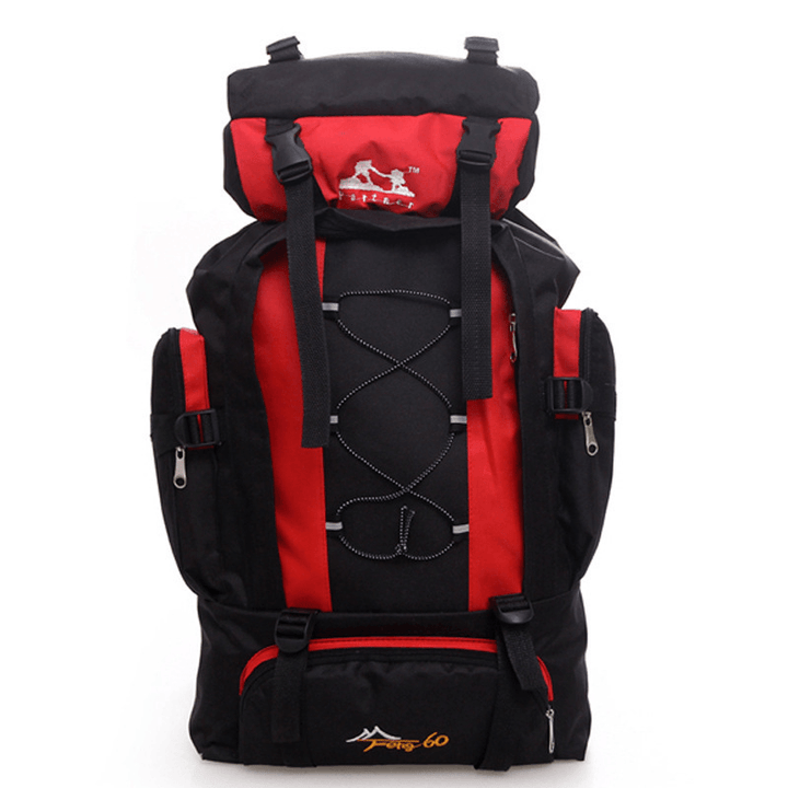 60L Nylon Backpack Waterproof Sports Travel Hiking Climbing Shoulder Bag Unisex Rucksack - MRSLM