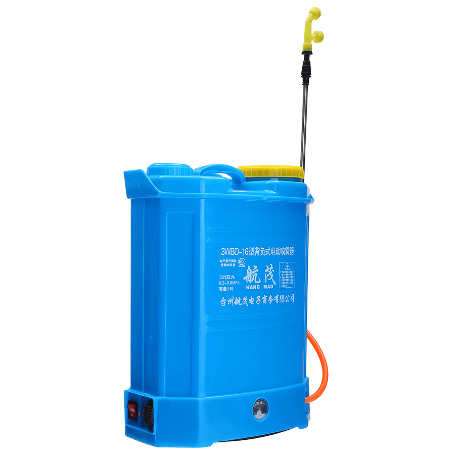 Backpack Sprayer with Stainless Steel Rod Backpack Weed Garden Sprayer Knapsack 16 Litre 12V240V Battery Cordless Sprayer - MRSLM