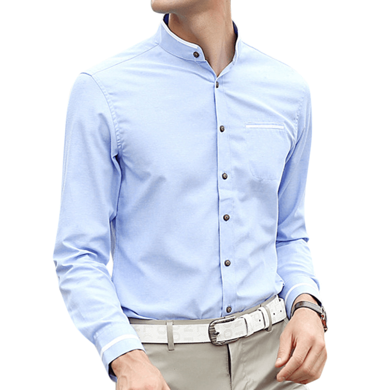 Men Stand Colla Shirts - MRSLM