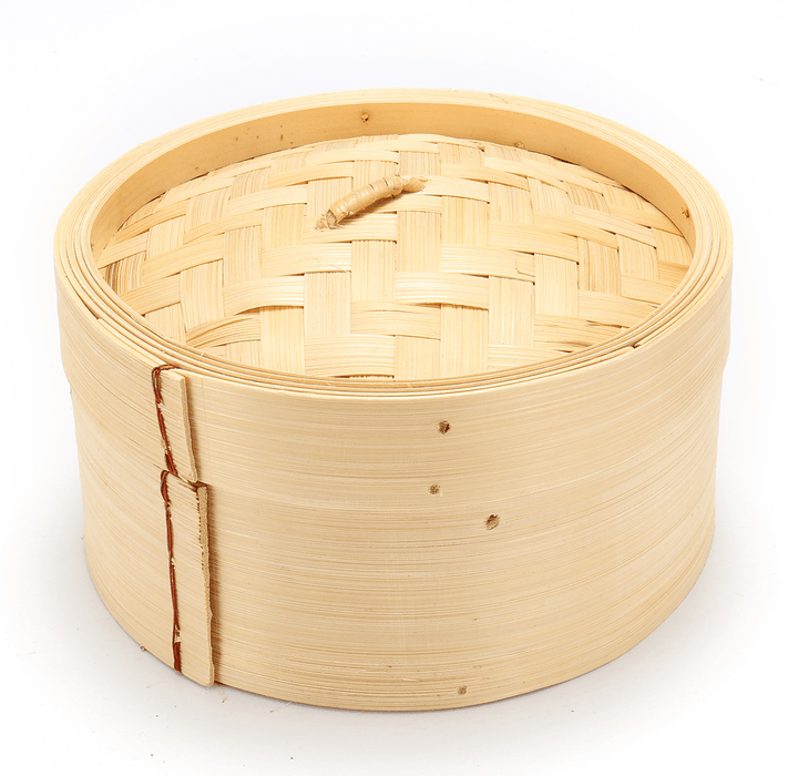 Bamboo Steamer 6" Chinese Cantonese Dim Sum Basket Rice Pasta Cooker Cook Lid - MRSLM