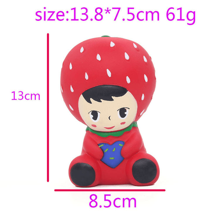 Squishy Strawberry Princess 10CM Slow Rising Rebound Jumbo Toys with Packaging Gift Decor - MRSLM