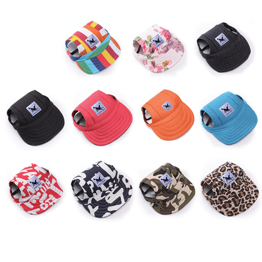 Summer Pet Dog Cute Print Cap Baseball Hat Small Dog Outdoor Hat Baseball Cap Pet Grooming Dog Hat Pets Accessories for Dogs Cats - MRSLM