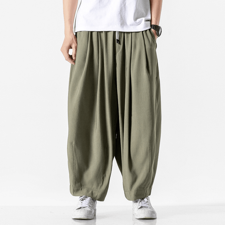 Straight Cropped Harem Pants - MRSLM