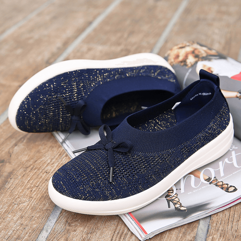 Women Breathable Knitting Outdoor Flats - MRSLM