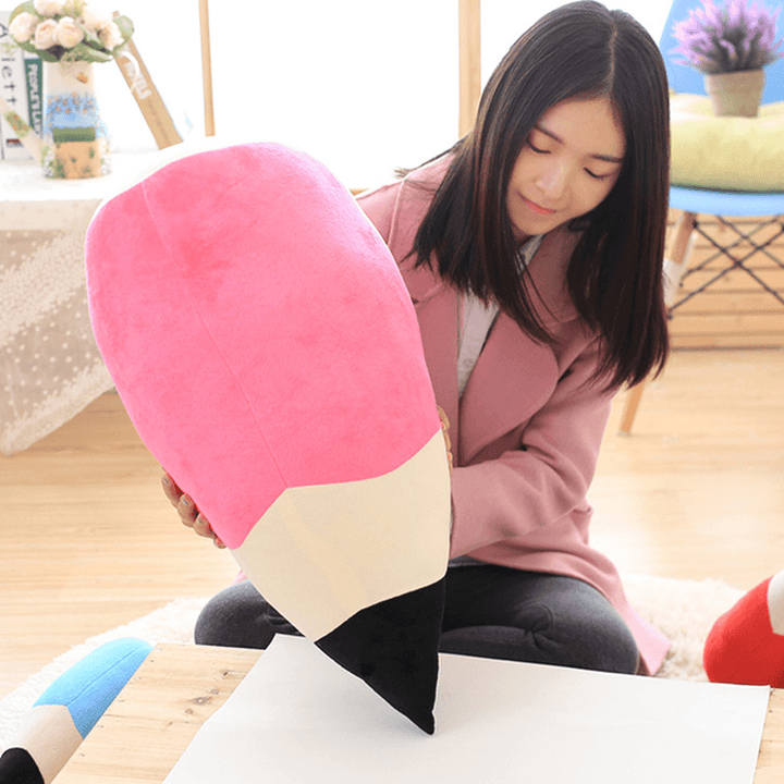 Creative Pencil Shape Pillow Seat Cushion Colorful Kawaii Cartoon Stuffed Plush Toy Novel Festival Gift - MRSLM