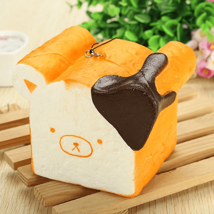 Squishy Toy 8 Seconds Slow Rising Super Soft Cute Fragrance Reality Touch Bear Toast Bread Decor - MRSLM