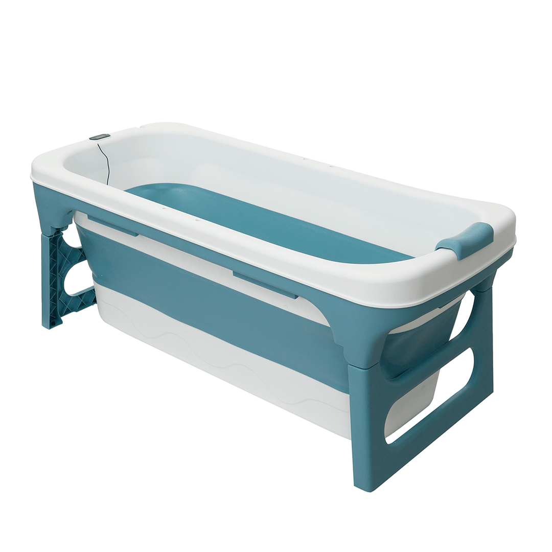 55X23.6X22.6 Inch Folding Bathtub Portable Bathroom Capacity Soaking Tub Temperature Sensing SPA Massage Baby Adult - MRSLM