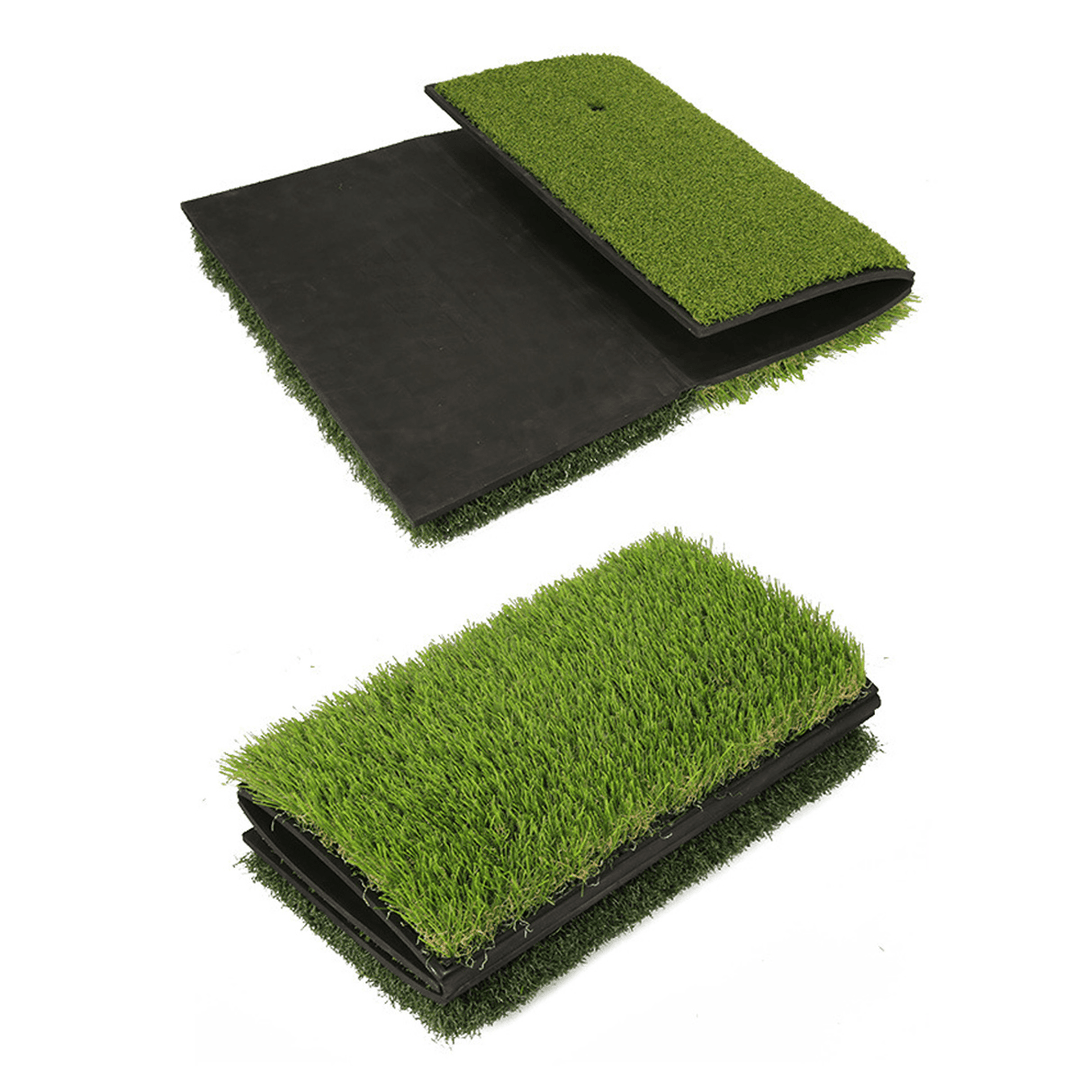 64*41CM 3-In-1 Golf Hitting Mat Multi-Function Tri-Turf Golf Practice Training for Chipping Practice Indoor/Outdoor Golf Training Tools - MRSLM