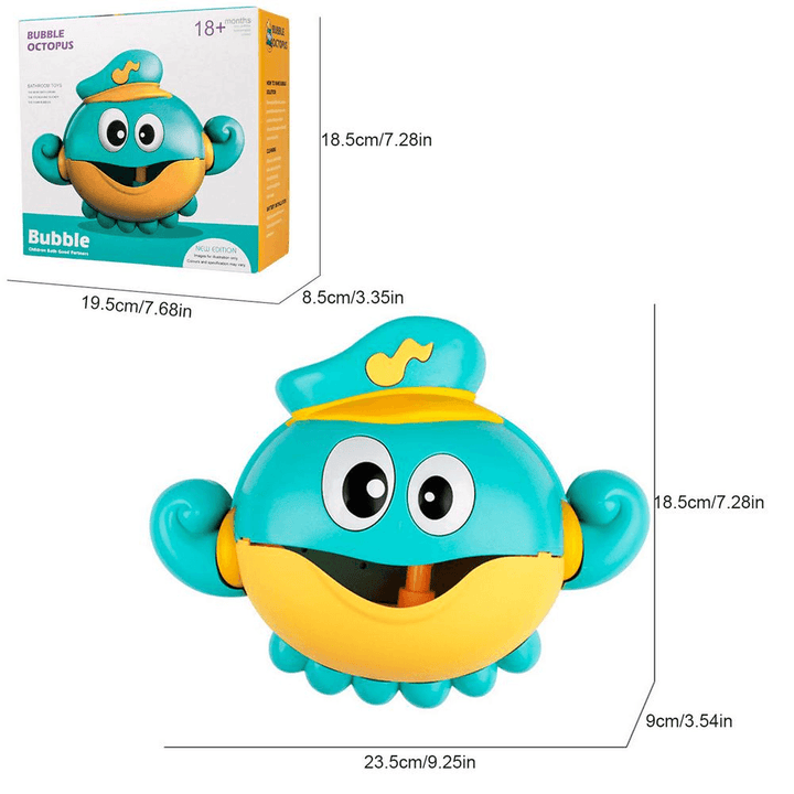 Baby Bath Automatic Bubble Blower Octopus Music Toy - MRSLM