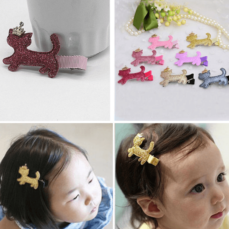 5 Unids Popular Cute CAT Crown Accesorios De Pelo Clip Horquillas Cabeza De Flor Del Desgaste Haarspeldjes Voor Meisjes - MRSLM