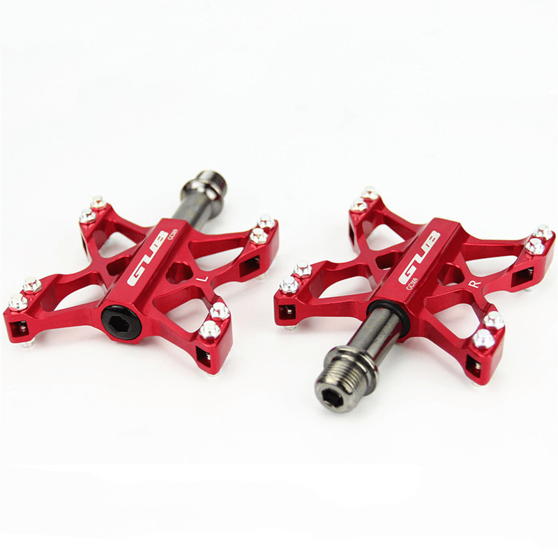 GUB GC009 Ultralight MTB BMX Mountain Pedals 3 Bearings Platform Pedals CNC AL6061+ Cr-Mo Axis 240G - MRSLM