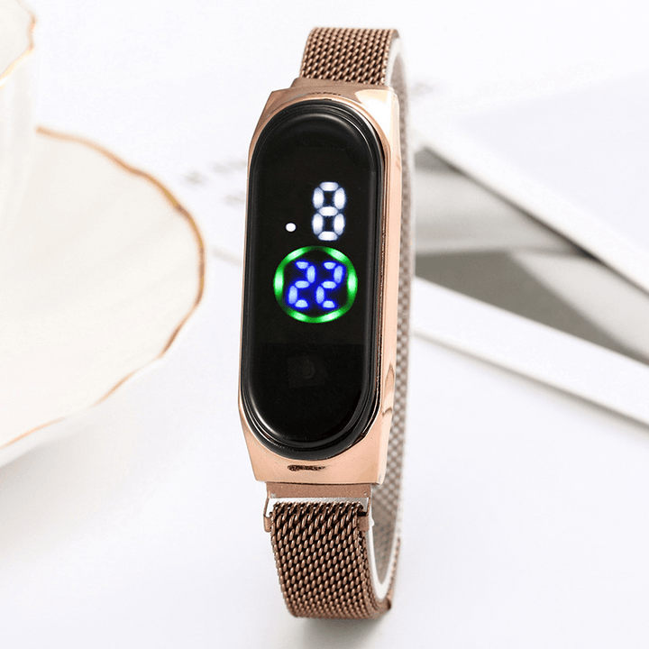 Fashion Simple Men Woman LED Digital Watch Luminous Sensor Waterproof Fitness Electronic Digital Watch - MRSLM